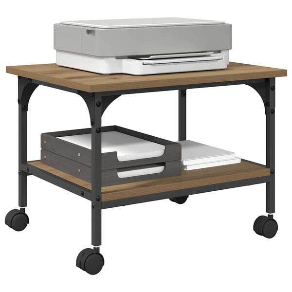 vidaXL Stojan na tisk&aacute;rnu Artisanov&yacute; dub 50 x 40 x 38 cm