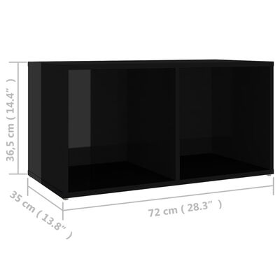 vidaXL 6dílný set TV skříněk černý s vysokým leskem dřevotříska