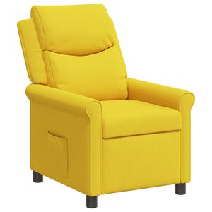 vidaXL Polohovac&iacute; křeslo Světl&aacute; žlut&aacute; 69 x 93 x 102 cm Textil