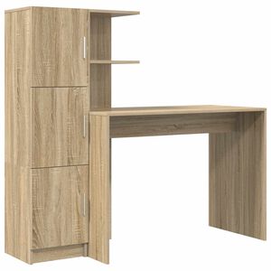 vidaXL Stůl Sonoma dub 133.5 x 50 x 124 cm 2 ks