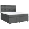 vidaXL Box spring postel s matrac&iacute; tmavě &scaron;ed&aacute; 180x200 cm textil