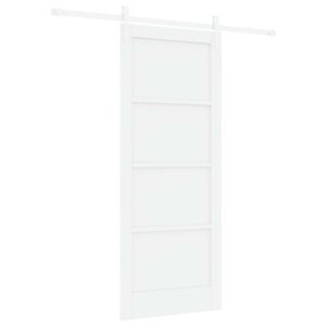 vidaXL Posuvn&eacute; dveře ORKDAL 83 x 202 cm Masivn&iacute; borovicov&eacute; dřevo B&iacute;l&aacute;