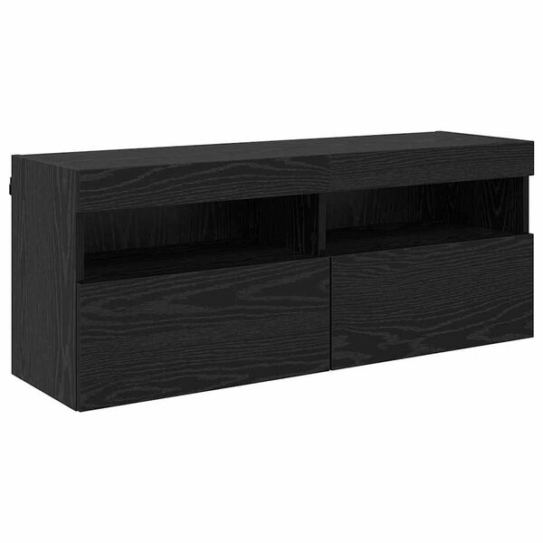 vidaXL TV wall cabinet Čern&yacute; dub 100 x 30 x 40 cm kompozitn&iacute; dřevo
