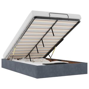 vidaXL Osmansk&yacute; r&aacute;m postele bez matrace tmavě &scaron;ed&aacute; 120x190 cm samet