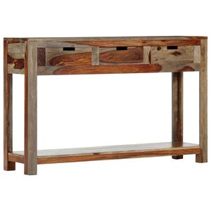 vidaXL Konzolov&yacute; stolek se 3 z&aacute;suvkami 120x30x75 cm masivn&iacute; ak&aacute;cie