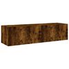 vidaXL N&aacute;stěnn&eacute; TV skř&iacute;ňky s LED 2 ks kouřov&yacute; dub 60 x 35 x 31 cm