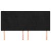 vidaXL Čelo postele typu u&scaron;&aacute;k čern&eacute; 163x16x118/128 cm samet