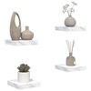 vidaXL N&aacute;stěnn&aacute; polička N&aacute;stěnn&yacute; 4 pcs B&iacute;l&yacute; mramor 23 x 23,5 x 4 cm