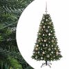 vidaXL Uměl&yacute; v&aacute;nočn&iacute; stromek s baňkami 120 cm 150 LED Tepl&aacute; b&iacute;l&aacute;