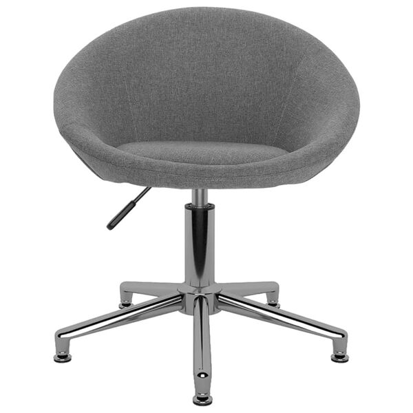 vidaXL Otočn&eacute; j&iacute;deln&iacute; židle 6 ks světle &scaron;ed&eacute; textil