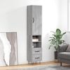vidaXL Skř&iacute;ň highboard &scaron;ed&aacute; sonoma 34,5 x 34 x 180 cm kompozitn&iacute; dřevo
