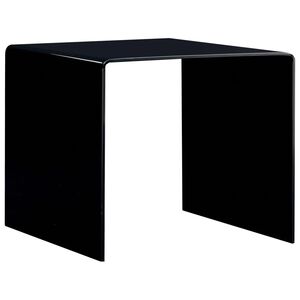 vidaXL Konferenčn&iacute; stolek čern&yacute; 50 x 50 x 45 cm tvrzen&eacute; sklo