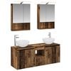 vidaXL Sada koupelnov&yacute;ch skř&iacute;něk 5 pcs Star&eacute; dřevo 50 x 14,5 x 70 cm