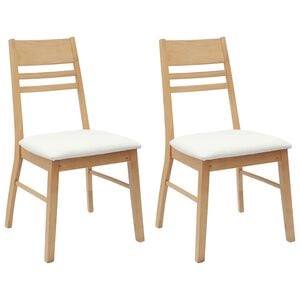 vidaXL J&iacute;deln&iacute; židle 2 pcs Př&iacute;rodn&iacute; 43 x 54 x 89 cm