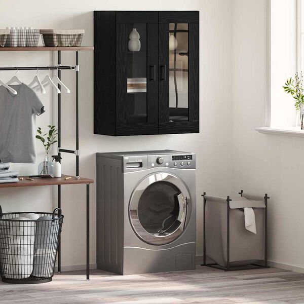 vidaXL Serv&iacute;rovac&iacute; skř&iacute;ň Čern&yacute; dub 69,5 x 34 x 90 cm kompozitn&iacute; dřevo