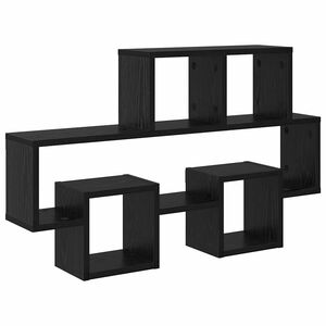 vidaXL N&aacute;stěnn&aacute; polička Čern&yacute; dub 82 x 15 x 51 cm Kompozitn&iacute; dřevo