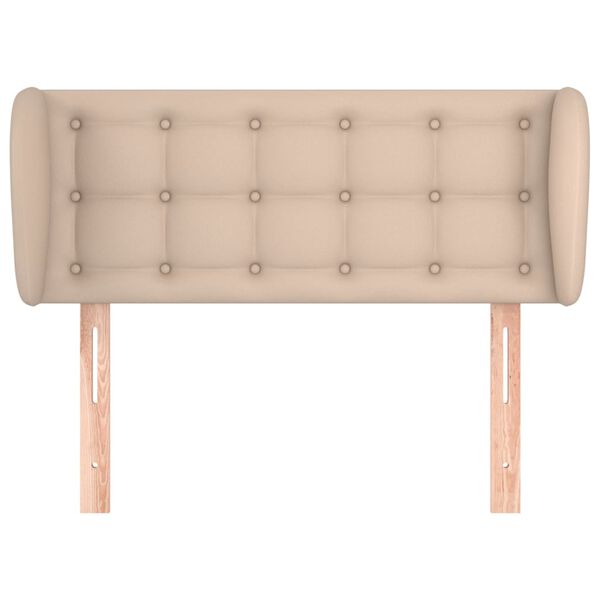 vidaXL Čelo postele typu u&scaron;&aacute;k cappuccino 93x23x78/88 cm uměl&aacute; kůže