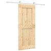 vidaXL Posuvn&eacute; dveře Př&iacute;rodn&iacute; a b&iacute;l&aacute; 85 x 210 cm Masivn&iacute; borov&eacute; dřevo