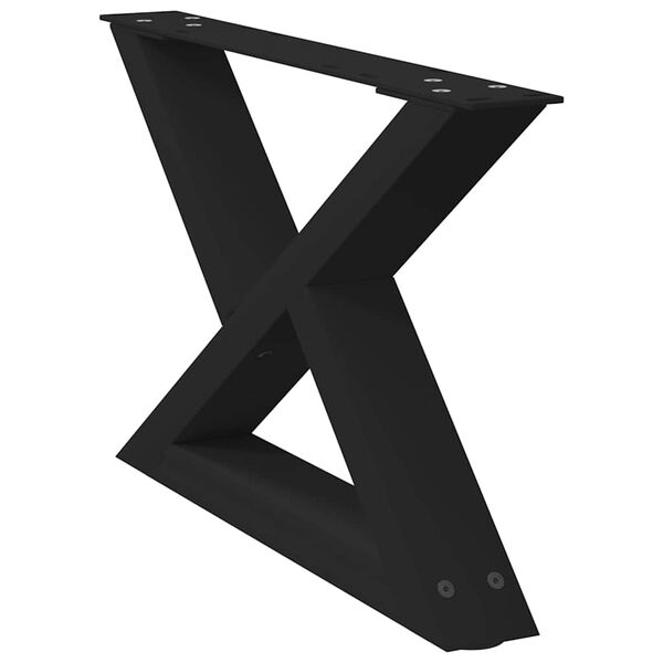 vidaXL Nohy konferenčn&iacute;ho stolku 2 ks čern&eacute; 60 x (30-31,3) cm ocelov&eacute;