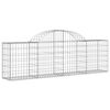 vidaXL Klenut&yacute; gabionov&yacute; ko&scaron; 200 x 30 x 60/80 cm pozinkovan&eacute; železo