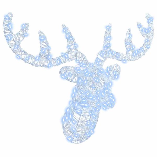 vidaXL Hlava soba Studená bílá 68 x 36.5 x 62.5 cm Akryl