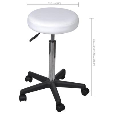 vidaXL Kancelářské stoličky 2 ks bílé 35,5 x 98 cm umělá kůže