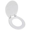 vidaXL WC sed&aacute;tko s funkc&iacute; pomal&eacute;ho skl&aacute;pěn&iacute; MDF prost&yacute; design b&iacute;l&eacute;
