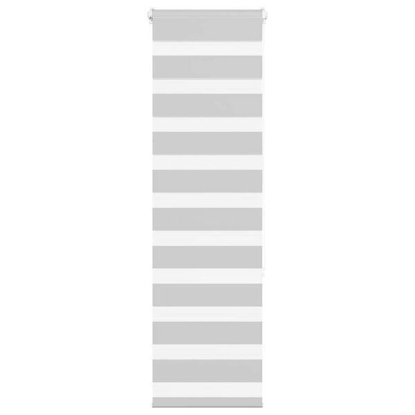 vidaXL Zebra roleta světle &scaron;ed&aacute; 45x150 cm &scaron;&iacute;řka l&aacute;tky 40,9cm polyester