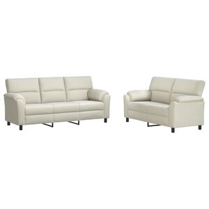vidaXL Set pohovek 2 pcs Kr&eacute;mov&aacute; Samet