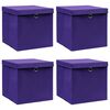 vidaXL &Uacute;ložn&eacute; boxy s v&iacute;ky 4 ks 28 x 28 x 28 cm fialov&eacute;