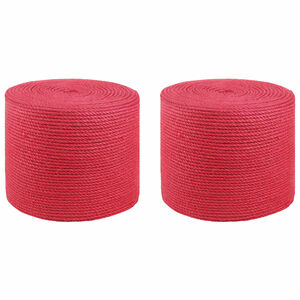 vidaXL Jutov&eacute; lano 2 pcs Červen&aacute; 100% jute Tossa