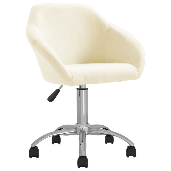 vidaXL Otočn&eacute; j&iacute;deln&iacute; židle 4 ks kr&eacute;mov&eacute; textil