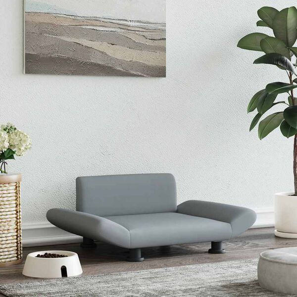 vidaXL Pelíšek pro psy světle šedý 70 x 45 x 28 cm textil