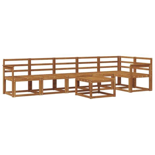 vidaXL Venkovn&iacute; pohovkov&aacute; souprava 7 pcs Př&iacute;rodn&iacute;