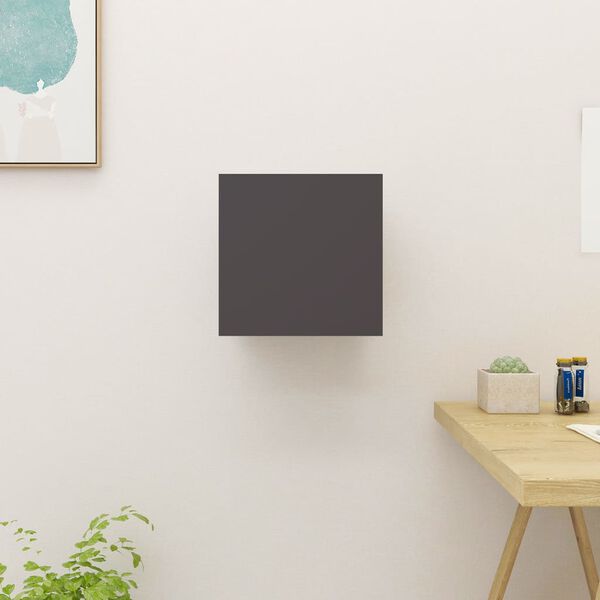 vidaXL N&aacute;stěnn&aacute; TV skř&iacute;ňka &scaron;ed&aacute; s vysok&yacute;m leskem 30,5x30x30 cm