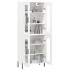 vidaXL Skř&iacute;ň highboard b&iacute;l&aacute; 69,5 x 34 x 180 cm kompozitn&iacute; dřevo