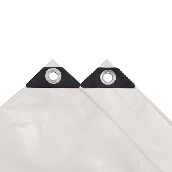 vidaXL Plachta 650 g/m&sup2; 4 x 5 m b&iacute;l&aacute;