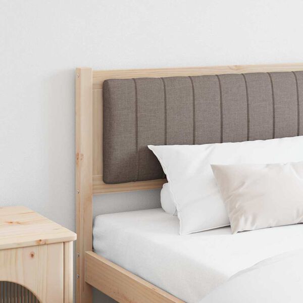 vidaXL Čalouněn&eacute; čelo postele s čelo Hněd&aacute; 200 cm Masivn&iacute; borov&eacute; dřevo