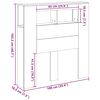 vidaXL Čelo postele LED dub artisan 100x18,5x103,5 cm kompozitní dřevo