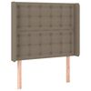 vidaXL Box spring postel s matrac&iacute; a LED taupe 90x200 cm textil
