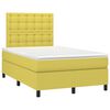 vidaXL Box spring postel s matrac&iacute; a LED zelen&aacute; 120 x 200 cm textil