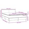 vidaXL Box spring postel s matrac&iacute; a LED čern&aacute; 160x220 cm samet