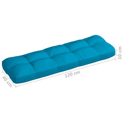 vidaXL Podušky na pohovku z palet 7 ks modré