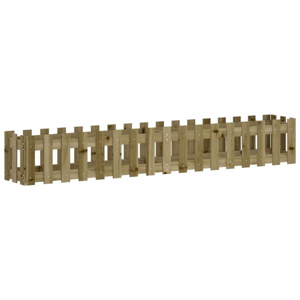 vidaXL Vyv&yacute;&scaron;en&yacute; z&aacute;hon plotov&yacute; design 200x30x30cm impregnovan&aacute; borovice