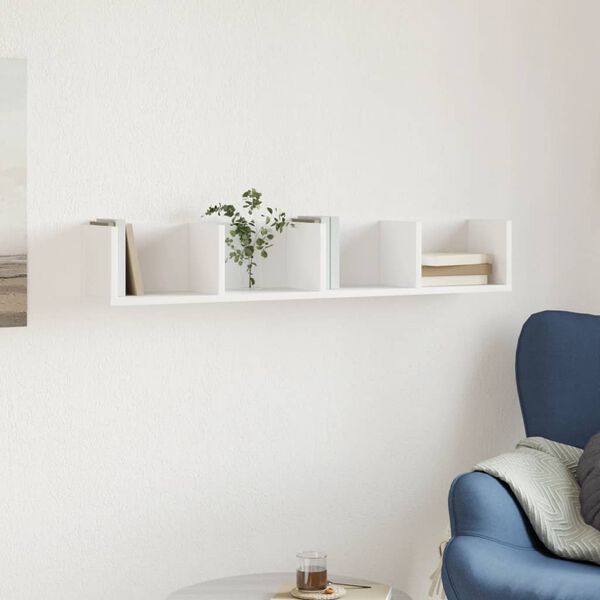 vidaXL N&aacute;stěnn&aacute; skř&iacute;ňka b&iacute;l&aacute; 99 x 18 x 16,5 cm kompozitn&iacute; dřevo