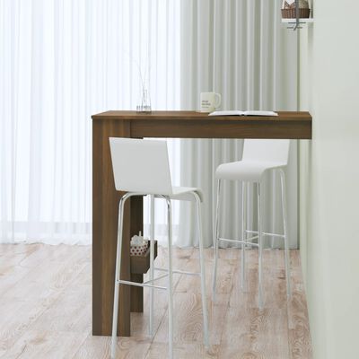 vidaXL Nástěnný barový stolek hnědý dub 102 x 45 x 103,5 cm kompozit