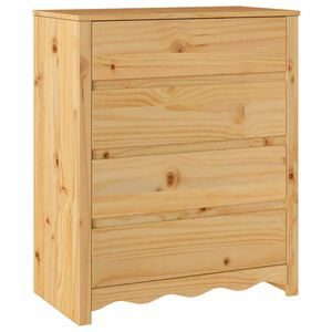 vidaXL Př&iacute;born&iacute;k Drammen Dub 76,5 x 40 x 91 cm Masivn&iacute; borov&eacute; dřevo