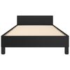 vidaXL R&aacute;m postele s čelem čern&yacute; 100x200 cm uměl&aacute; kůže