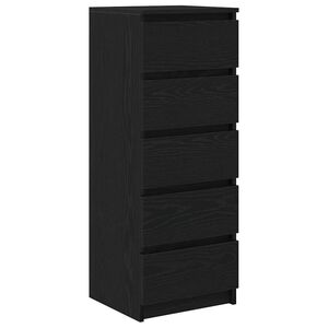 vidaXL Př&iacute;born&iacute;k se z&aacute;suvkami Čern&yacute; dub 37,5x35x99 cm kompozitn&iacute; dřevo