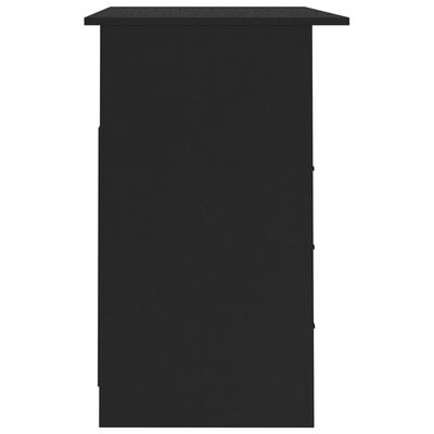 vidaXL Psací stůl se zásuvkami černý 110 x 50 x 76 cm dřevotříska